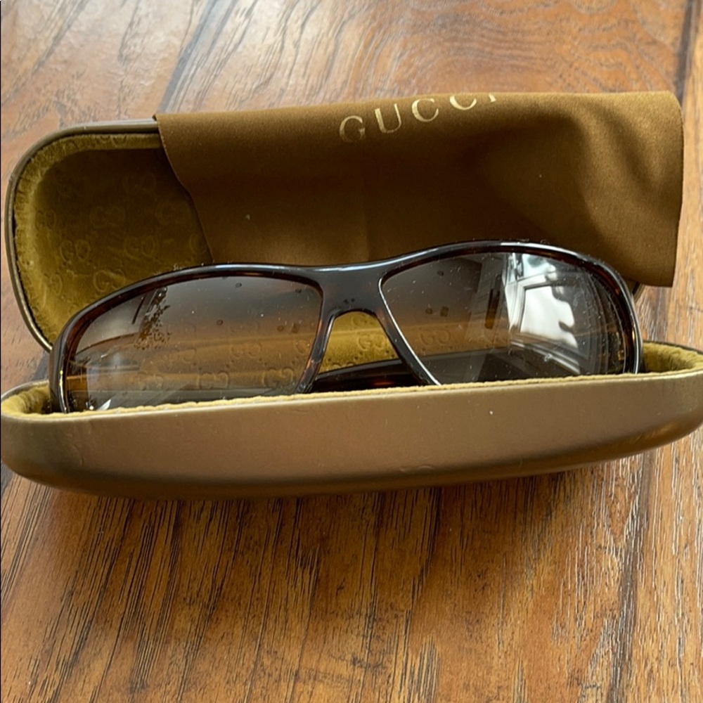 Gucci Brown Y2K Gradient Lens Sunglasses